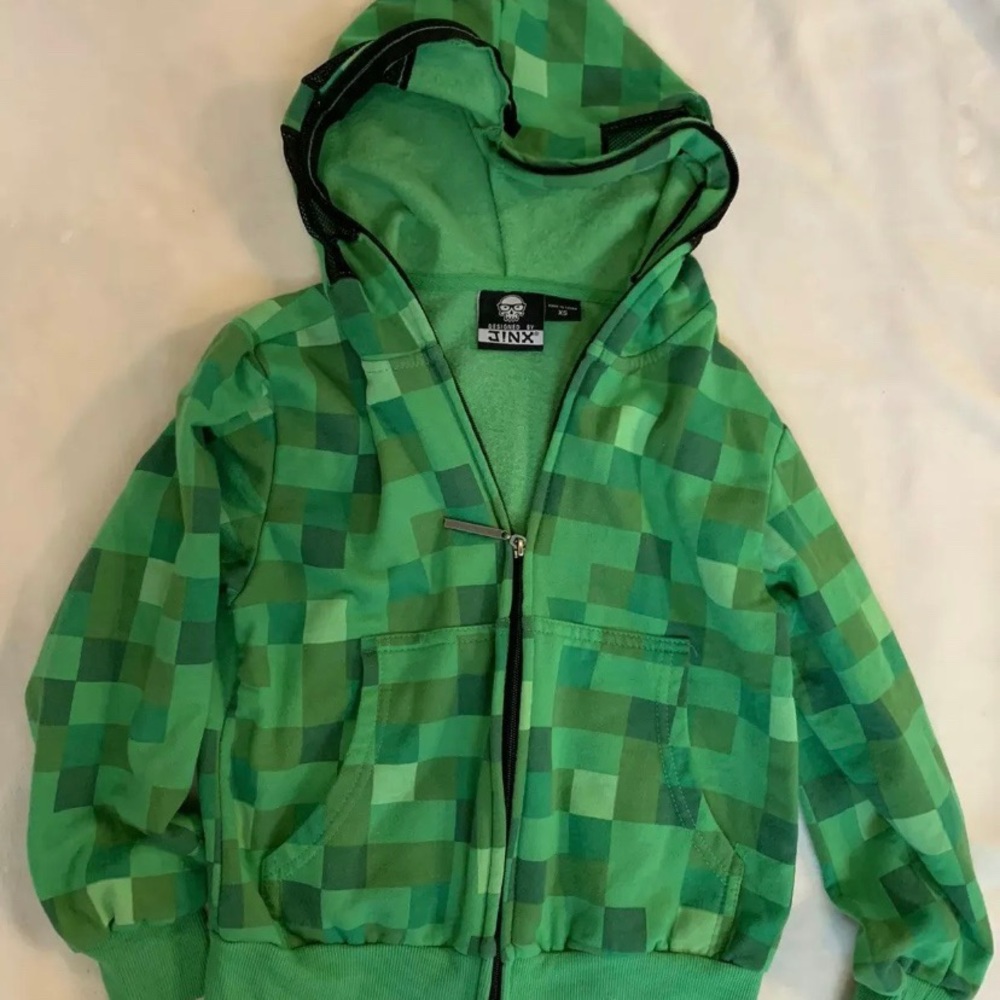 JINX Youth XS MINECRAFT zip up hoodie